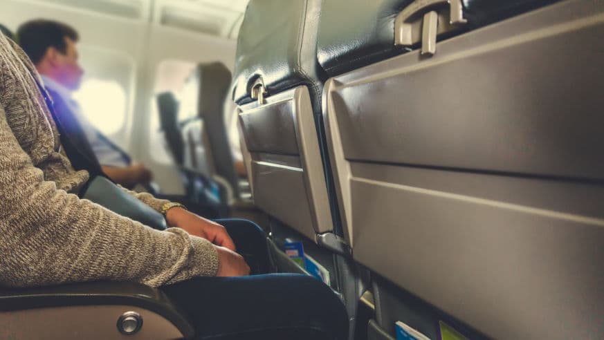 Legroom in a plane. Image from https://www.budgettravel.com/article/get-more-plane-legroom