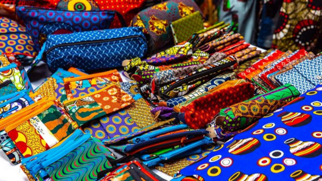 Maasai market fabrics