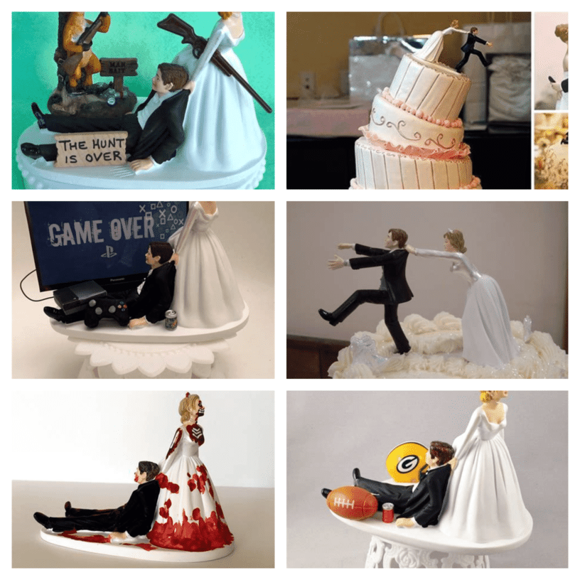"Funny" Cake Toppers Collage